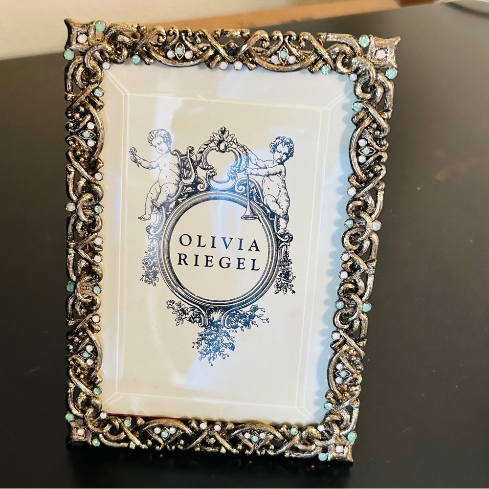 Olivia Riegel 5x7 jewel encrusted ornate gold picture frame